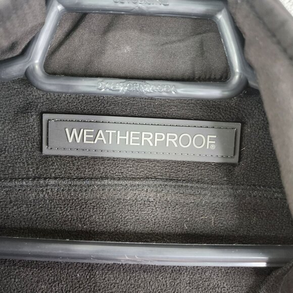 Mens Black Weatherproof Softshell Jacket Full Zip Mock Neck Pockets Stretch M - Picture 7 of 11